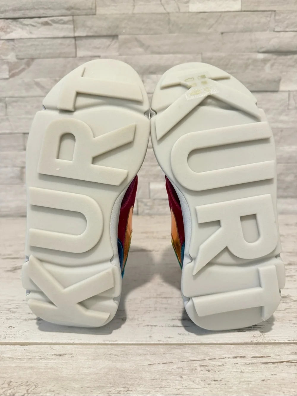 KURT GEIGER LONDON Suede Kurt Runner Sneakers Women’s SZ 37EU-7 US RAINBOW New